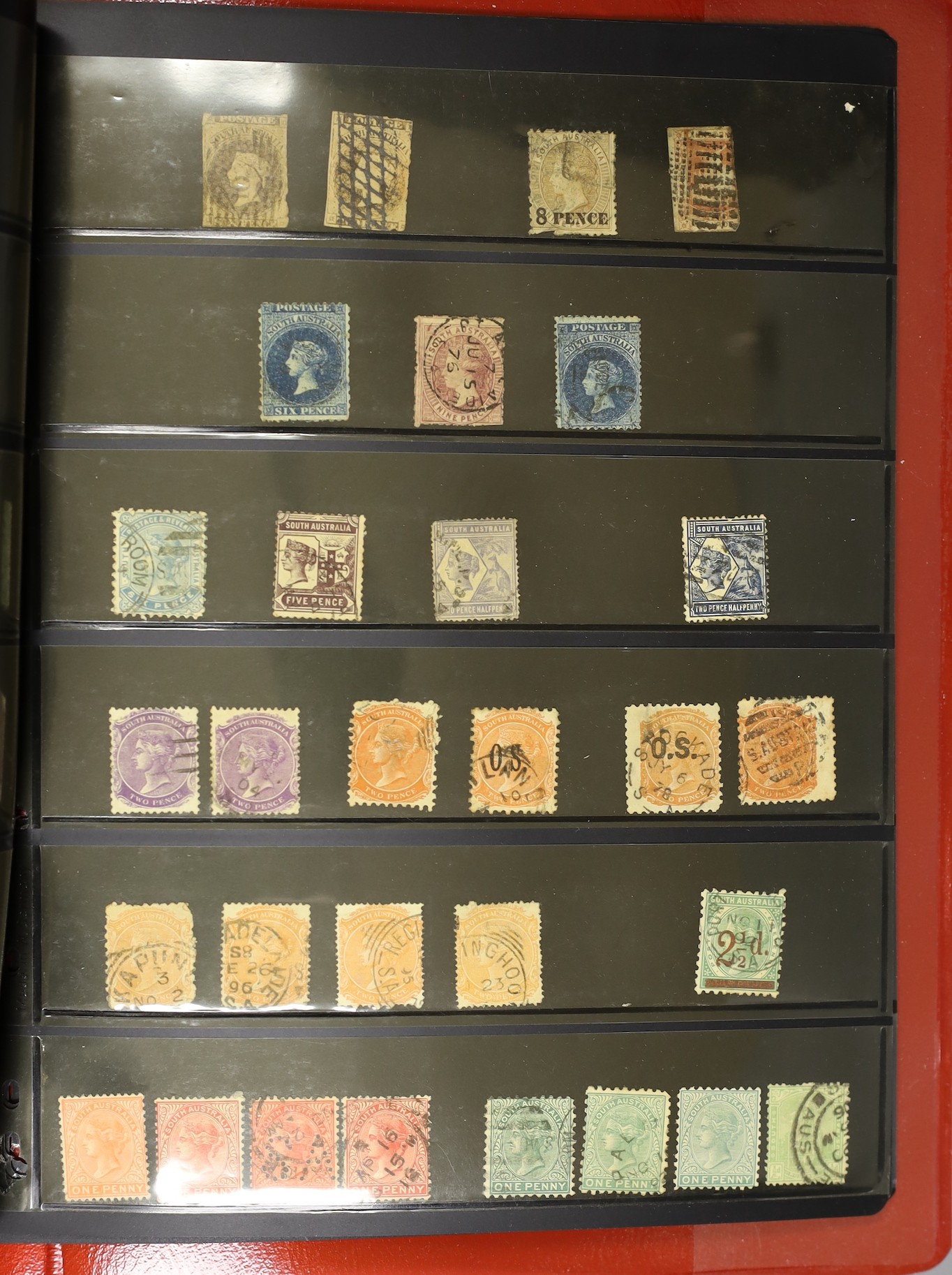 A mid 19th century Australia and New Zealand stamps including £20 Queensland